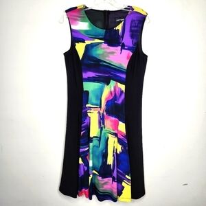 SOFT WORKS Colorful Multicolor Dress Size Medium Made in Canada 🇨🇦